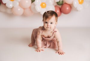 baby girl crawling