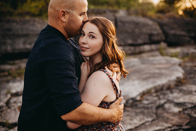 mom and dad embracing | Raleigh Family Photography