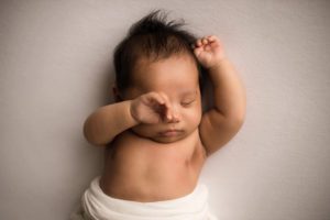 newborn baby sleeping raleigh photographer