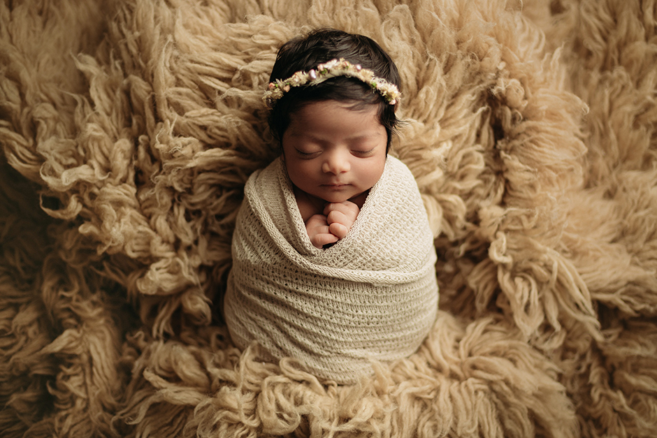 neutral swaddled newborn photographer raleigh