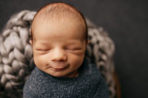 Smiling newborn