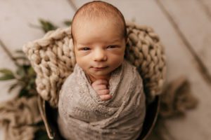 Apex newborn pictures swaddled baby