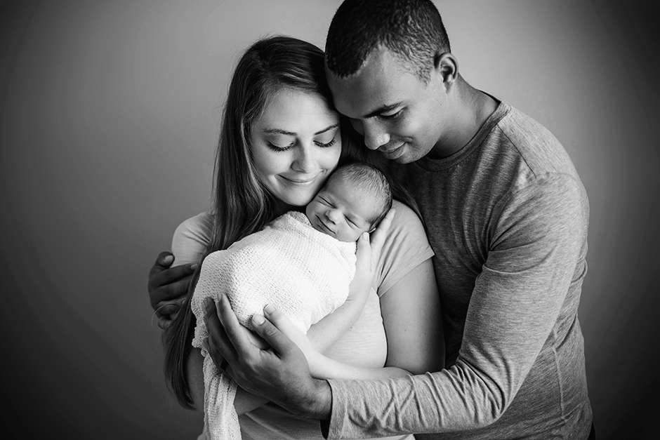 Newborn with parents