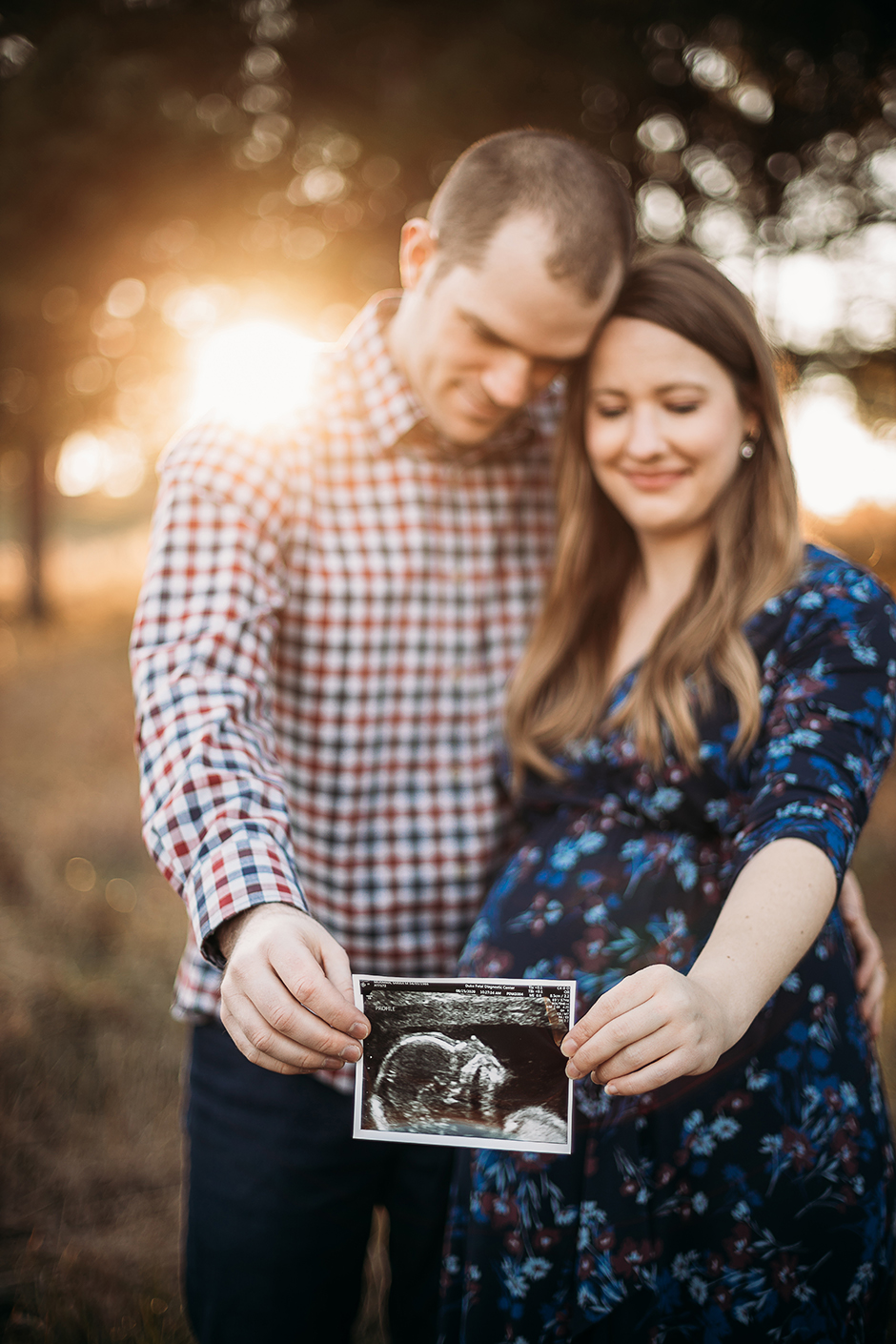 NCMA maternity photo with ultrasound in Raleigh