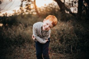 5 year old at sunset raleigh family photographer