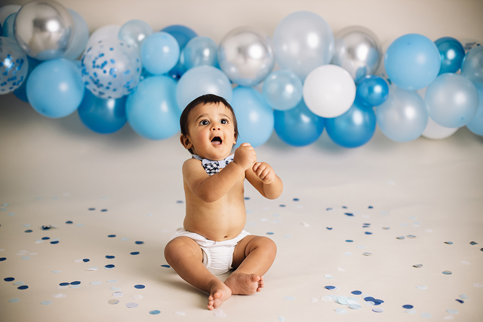 first birthday photos cary, smash cake session