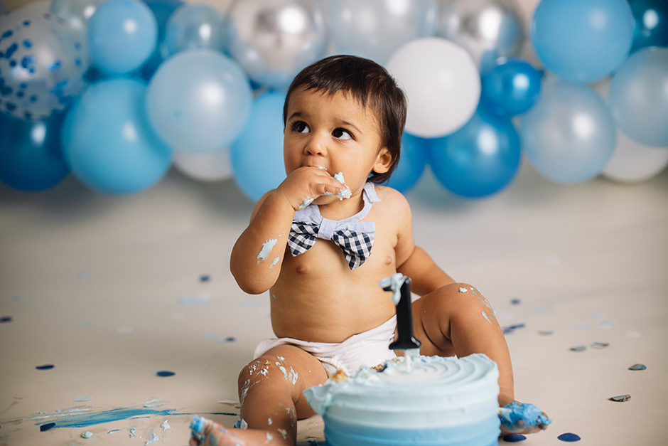 cary smash cake photographer, baby boy birthday