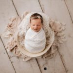 baby in bucket, raleigh mini newborn session