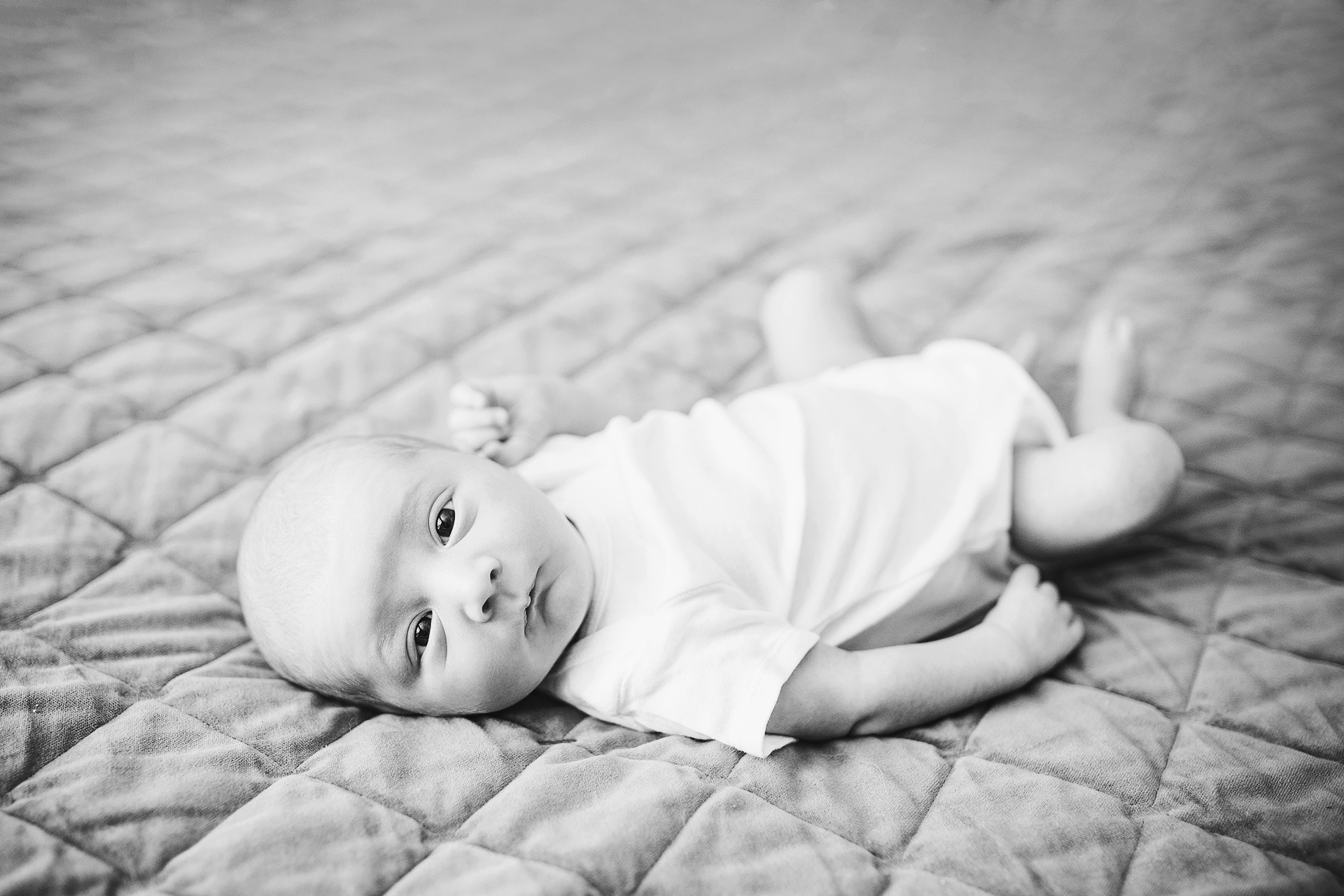 awake newborn black and white - apex family lifestyle photography