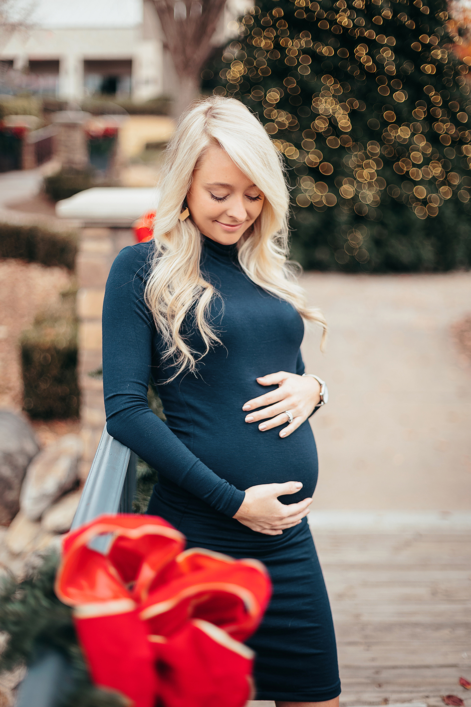 Cary Christmas Maternity Pictures