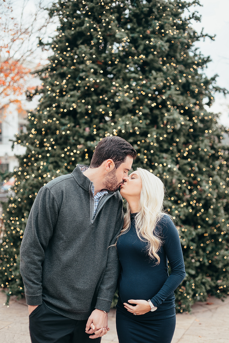 Cary Christmas Maternity Photos