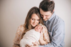 raleigh newborn photos with mom and dad