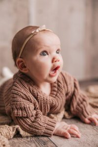 3-month old baby girl photo session